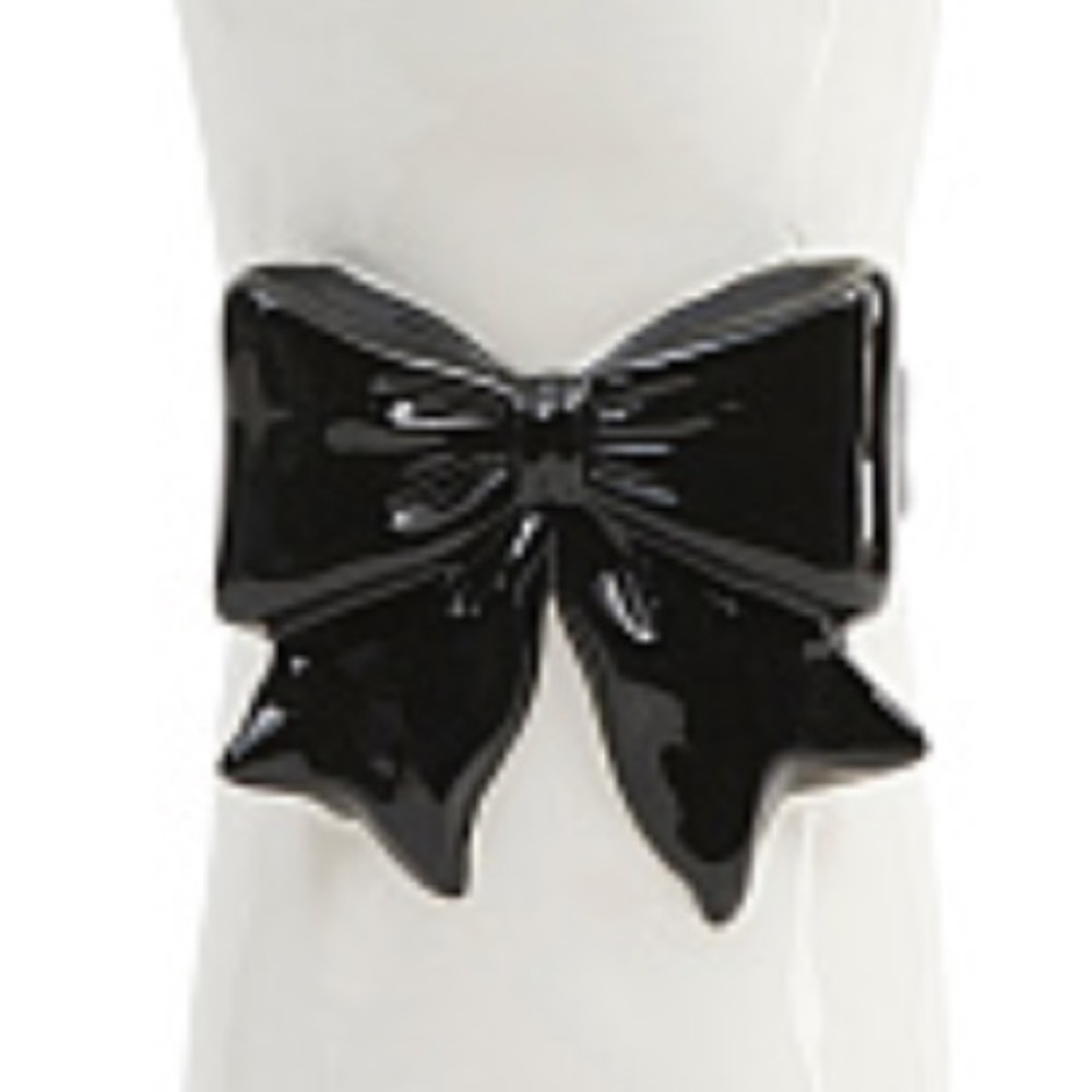 Elegant White Vase with Black Bow Accent benedita - Picture 4 of 6